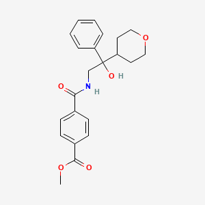 molecular formula C22H25NO5 B2600122 methyl 4-{[2-hydroxy-2-(oxan-4-yl)-2-phenylethyl]carbamoyl}benzoate CAS No. 2034238-73-6