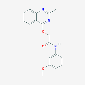 molecular formula C18H17N3O3 B2600142 N-(3-methoxyphenyl)-2-[(2-methylquinazolin-4-yl)oxy]acetamide CAS No. 1031993-13-1