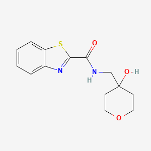 molecular formula C14H16N2O3S B2600156 N-((4-hydroxytetrahydro-2H-pyran-4-yl)methyl)benzo[d]thiazole-2-carboxamide CAS No. 1351618-98-8