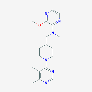 molecular formula C18H26N6O B2600189 N-{[1-(5,6-dimethylpyrimidin-4-yl)piperidin-4-yl]methyl}-3-methoxy-N-methylpyrazin-2-amine CAS No. 2380171-59-3