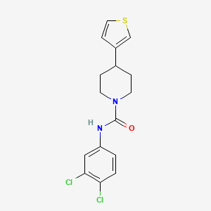 molecular formula C16H16Cl2N2OS B2600220 N-(3,4-dichlorophenyl)-4-(thiophen-3-yl)piperidine-1-carboxamide CAS No. 1396674-71-7