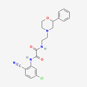 molecular formula C21H21ClN4O3 B2600241 N1-(5-chloro-2-cyanophenyl)-N2-(2-(2-phenylmorpholino)ethyl)oxalamide CAS No. 954083-00-2
