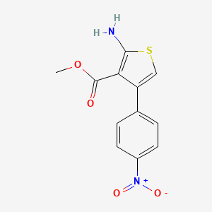molecular formula C12H10N2O4S B2600259 Methyl 2-amino-4-(4-nitrophenyl)thiophene-3-carboxylate CAS No. 933674-28-3