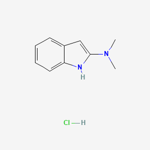 molecular formula C10H13ClN2 B2600263 N,N-dimethyl-1H-indol-2-amine hydrochloride CAS No. 33333-95-8