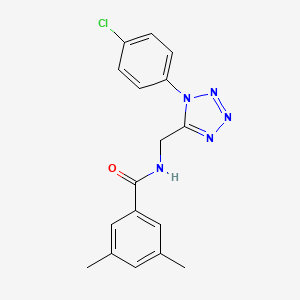 N-((1-(4-chlorophenyl)-1H-tetrazol-5-yl)methyl)-3,5-dimethylbenzamide