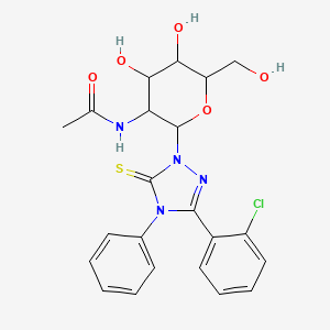 2-[2-(acetylamino)-2-deoxyhexopyranosyl]-5-(2-chlorophenyl)-4-phenyl-2,4-dihydro-3H-1,2,4-triazole-3-thione