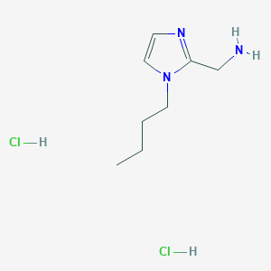 molecular formula C8H17Cl2N3 B2600312 [(1-butyl-1H-imidazol-2-yl)methyl]amine dihydrochloride CAS No. 1185041-74-0; 886498-10-8