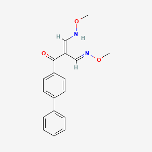 (E)-3-(methoxyamino)-2-[(E)-methoxyiminomethyl]-1-(4-phenylphenyl)prop-2-en-1-one