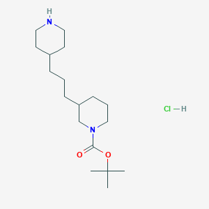 Tert-butyl 3-(3-piperidin-4-ylpropyl)piperidine-1-carboxylate;hydrochloride