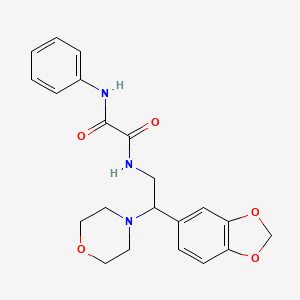 N-[2-(1,3-benzodioxol-5-yl)-2-morpholinoethyl]-N-phenylethanediamide