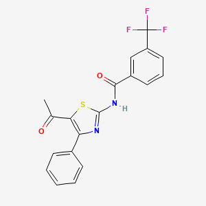 N-(5-acetyl-4-phenyl-1,3-thiazol-2-yl)-3-(trifluoromethyl)benzamide