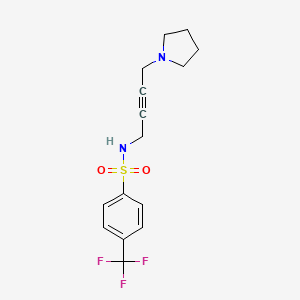 N-(4-(pyrrolidin-1-yl)but-2-yn-1-yl)-4-(trifluoromethyl)benzenesulfonamide