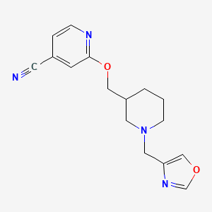 2-[[1-(1,3-Oxazol-4-ylmethyl)piperidin-3-yl]methoxy]pyridine-4-carbonitrile