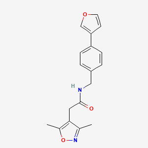 2-(3,5-dimethylisoxazol-4-yl)-N-(4-(furan-3-yl)benzyl)acetamide