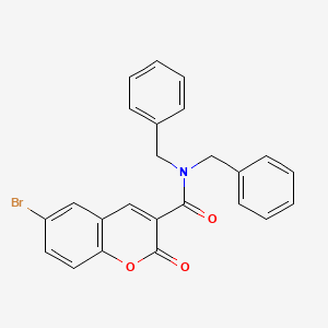 N,N-dibenzyl-6-bromo-2-oxo-2H-chromene-3-carboxamide