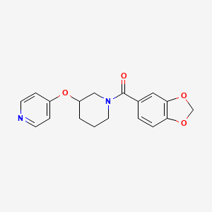 Benzo[d][1,3]dioxol-5-yl(3-(pyridin-4-yloxy)piperidin-1-yl)methanone