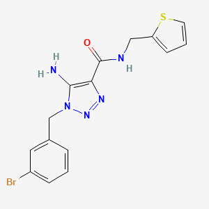 5-amino-1-(3-bromobenzyl)-N-(thiophen-2-ylmethyl)-1H-1,2,3-triazole-4-carboxamide