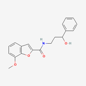 N-(3-hydroxy-3-phenylpropyl)-7-methoxybenzofuran-2-carboxamide