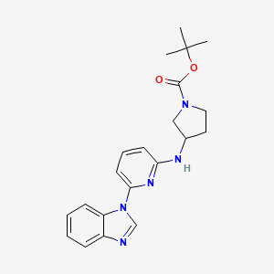 Tert-butyl 3-[[6-(benzimidazol-1-yl)pyridin-2-yl]amino]pyrrolidine-1-carboxylate