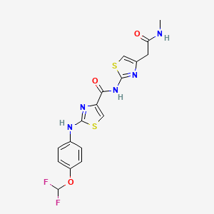 2-((4-(difluoromethoxy)phenyl)amino)-N-(4-(2-(methylamino)-2-oxoethyl)thiazol-2-yl)thiazole-4-carboxamide