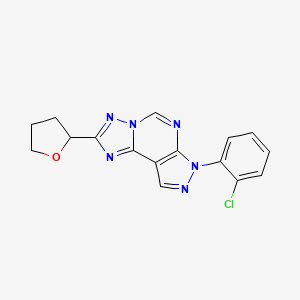 7-(2-chlorophenyl)-2-(tetrahydrofuran-2-yl)-7H-pyrazolo[4,3-e][1,2,4]triazolo[1,5-c]pyrimidine