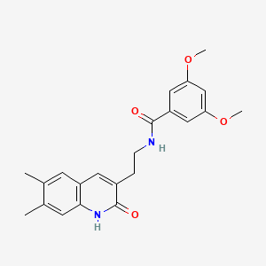 N-(2-(6,7-dimethyl-2-oxo-1,2-dihydroquinolin-3-yl)ethyl)-3,5-dimethoxybenzamide
