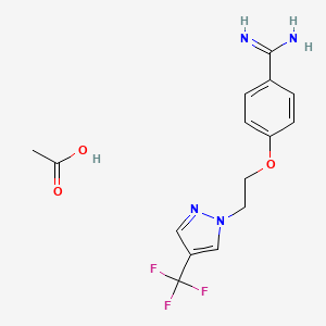 Acetic acid;4-[2-[4-(trifluoromethyl)pyrazol-1-yl]ethoxy]benzenecarboximidamide