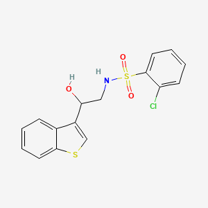 N-(2-(benzo[b]thiophen-3-yl)-2-hydroxyethyl)-2-chlorobenzenesulfonamide