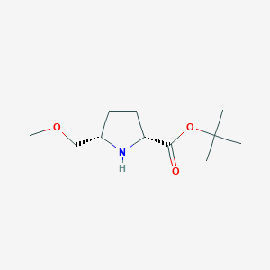 molecular formula C11H21NO3 B2600385 Tert-butyl (2R,5S)-5-(methoxymethyl)pyrrolidine-2-carboxylate CAS No. 2248275-03-6