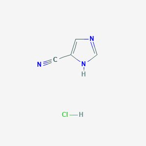 molecular formula C4H4ClN3 B2600395 1H-Imidazole-4-carbonitrile hydrochloride CAS No. 2137784-59-7