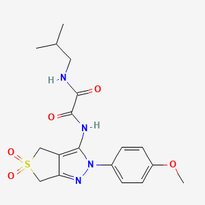 N1-isobutyl-N2-(2-(4-methoxyphenyl)-5,5-dioxido-4,6-dihydro-2H-thieno[3,4-c]pyrazol-3-yl)oxalamide