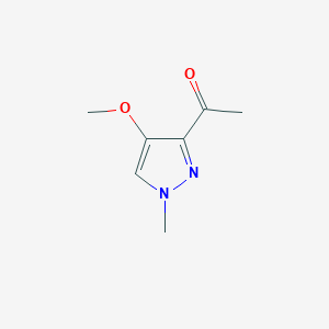 molecular formula C7H10N2O2 B2600411 3-Acetyl-4-methoxy-1-methyl-1H-pyrazole CAS No. 2126163-67-3