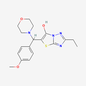 2-Ethyl-5-((4-methoxyphenyl)(morpholino)methyl)thiazolo[3,2-b][1,2,4]triazol-6-ol