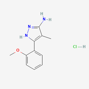 3-(2-methoxyphenyl)-4-methyl-1H-pyrazol-5-amine hydrochloride