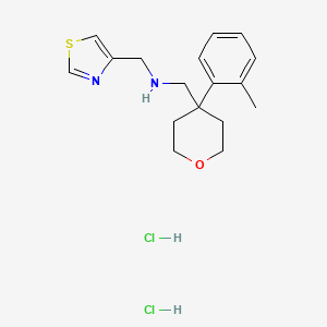 N-[[4-(2-Methylphenyl)oxan-4-yl]methyl]-1-(1,3-thiazol-4-yl)methanamine;dihydrochloride