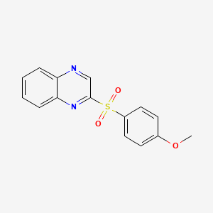 molecular formula C15H12N2O3S B2600428 2-(4-Methoxyphenyl)sulfonylquinoxaline CAS No. 338394-62-0