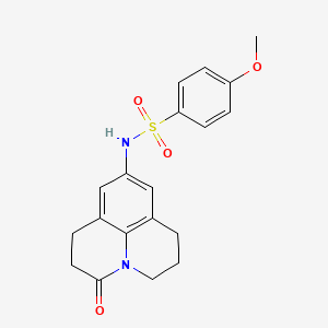 4-methoxy-N-(3-oxo-1,2,3,5,6,7-hexahydropyrido[3,2,1-ij]quinolin-9-yl)benzenesulfonamide