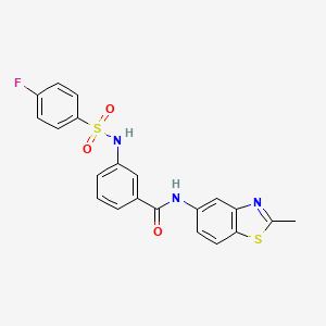 3-(4-fluorophenylsulfonamido)-N-(2-methylbenzo[d]thiazol-5-yl)benzamide