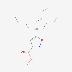 molecular formula C17H31NO3Sn B2600438 Methyl 5-tributylstannyl-1,2-oxazole-3-carboxylate CAS No. 1345965-57-2