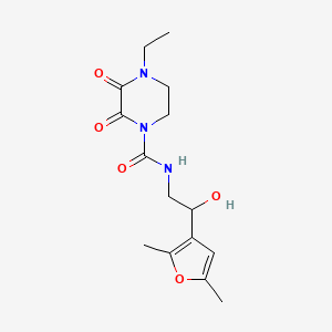N-(2-(2,5-dimethylfuran-3-yl)-2-hydroxyethyl)-4-ethyl-2,3-dioxopiperazine-1-carboxamide