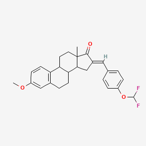 B2600459 (E)-16-(4-(difluoromethoxy)benzylidene)-3-methoxy-13-methyl-7,8,9,11,12,13,15,16-octahydro-6H-cyclopenta[a]phenanthren-17(14H)-one CAS No. 1192740-86-5