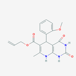 molecular formula C19H19N3O5 B2600488 prop-2-en-1-yl 5-(2-methoxyphenyl)-7-methyl-2,4-dioxo-1H,2H,3H,4H,5H,8H-pyrido[2,3-d]pyrimidine-6-carboxylate CAS No. 683778-89-4