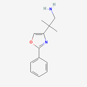 molecular formula C13H16N2O B2600505 4-噁唑乙胺, beta,beta-二甲基-2-苯基- CAS No. 1314892-97-1