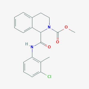 molecular formula C19H19ClN2O3 B2600524 methyl 1-((3-chloro-2-methylphenyl)carbamoyl)-3,4-dihydroisoquinoline-2(1H)-carboxylate CAS No. 1396625-05-0