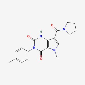 molecular formula C19H20N4O3 B2600582 5-methyl-7-(pyrrolidine-1-carbonyl)-3-(p-tolyl)-1H-pyrrolo[3,2-d]pyrimidine-2,4(3H,5H)-dione CAS No. 921579-58-0
