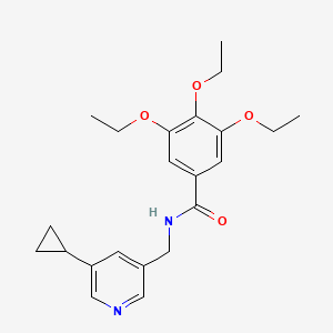 molecular formula C22H28N2O4 B2600646 N-[(5-cyclopropylpyridin-3-yl)methyl]-3,4,5-triethoxybenzamide CAS No. 2034616-32-3