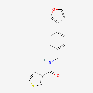 molecular formula C16H13NO2S B2600672 N-(4-(furan-3-yl)benzyl)thiophene-3-carboxamide CAS No. 2034378-50-0