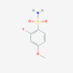molecular formula C7H8FNO3S B2600713 2-Fluoro-4-methoxybenzene-1-sulfonamide CAS No. 1342081-29-1