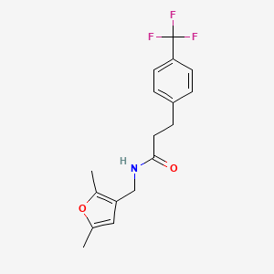 molecular formula C17H18F3NO2 B2600762 N-[(2,5-Dimethylfuran-3-YL)methyl]-3-[4-(trifluoromethyl)phenyl]propanamide CAS No. 1625068-97-4