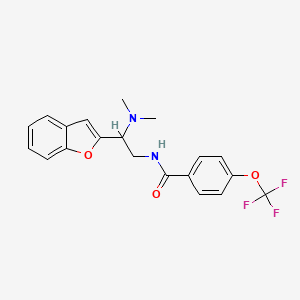 molecular formula C20H19F3N2O3 B2600831 N-[2-(1-benzofuran-2-yl)-2-(dimethylamino)ethyl]-4-(trifluoromethoxy)benzamide CAS No. 2034612-74-1